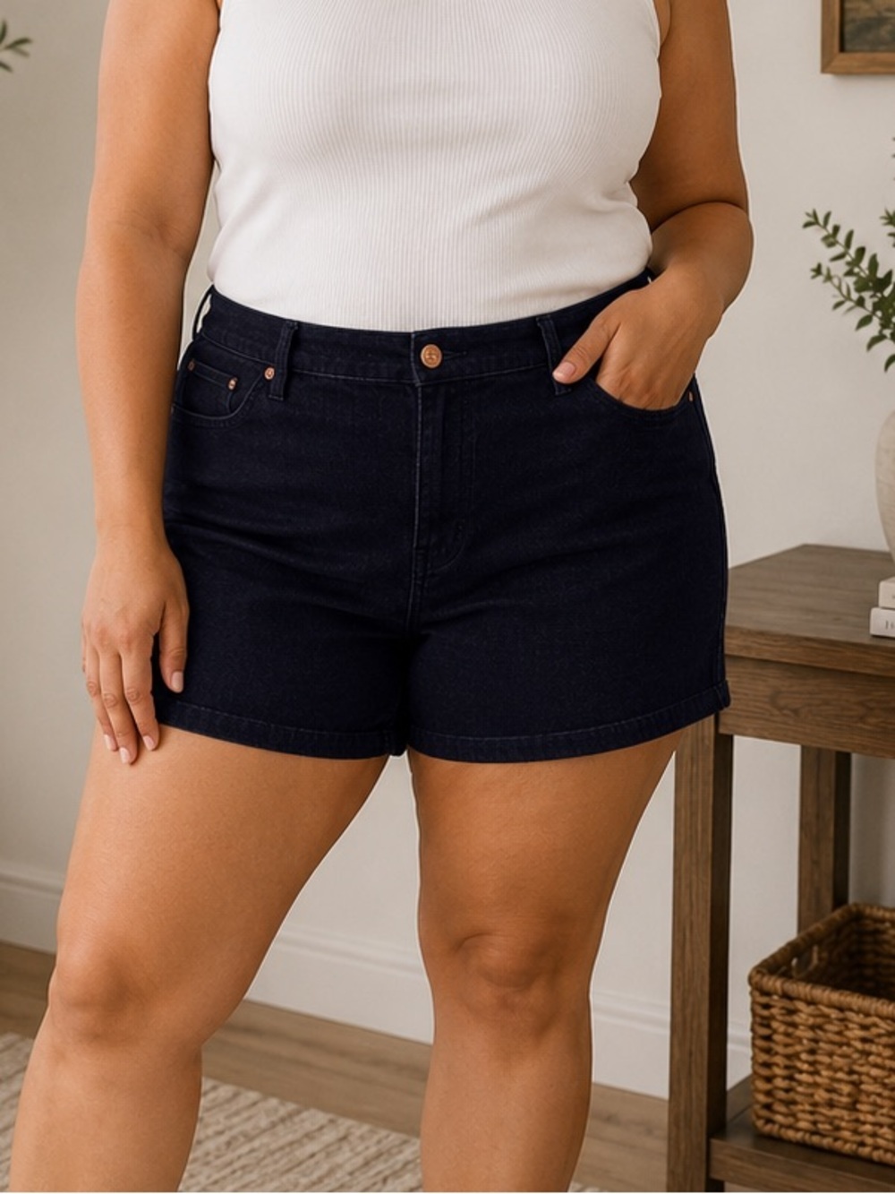GAP High-Rise Black Women's Denim Shorts SIZE 10